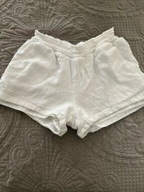 Cat & Jack White Women's Terry Elastic Waist Shorts